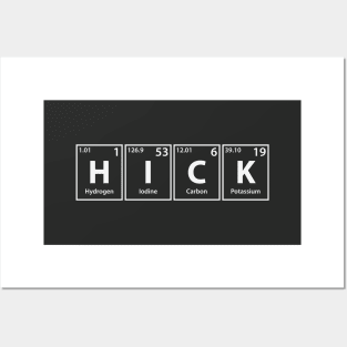 Hick (H-I-C-K) Periodic Elements Spelling Posters and Art